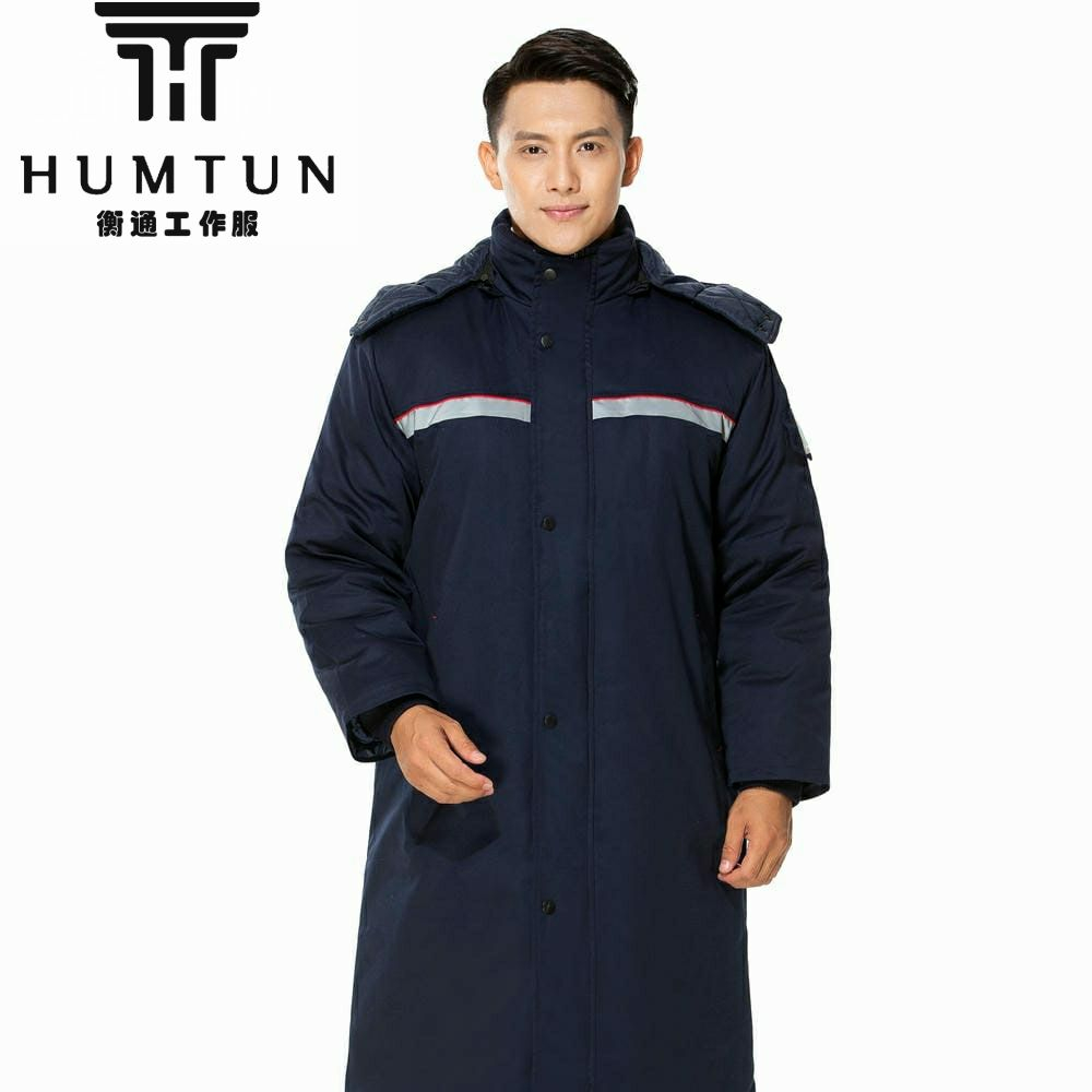 冬季防靜電全線(xiàn)卡可脫卸棉膽長(zhǎng)款棉衣 工廠定制